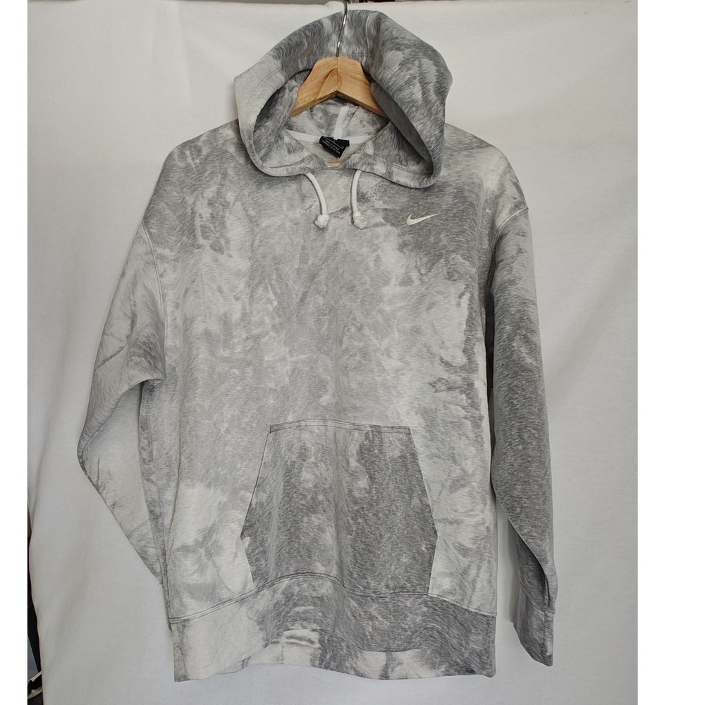 Nike Icon Clash Pullover Training Hoodie  DQ1140-010 Iron Gray Burnout Tie Dye S